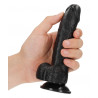 Real Rock Ultra Skin Gode Balls Curved RealRock 12.5 x 3.6cm Noir
